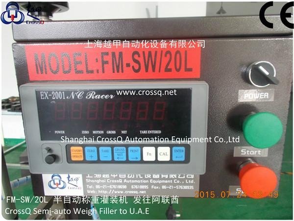chemical liquid semi-auto Weighing Filling Machine FM-SW-20l