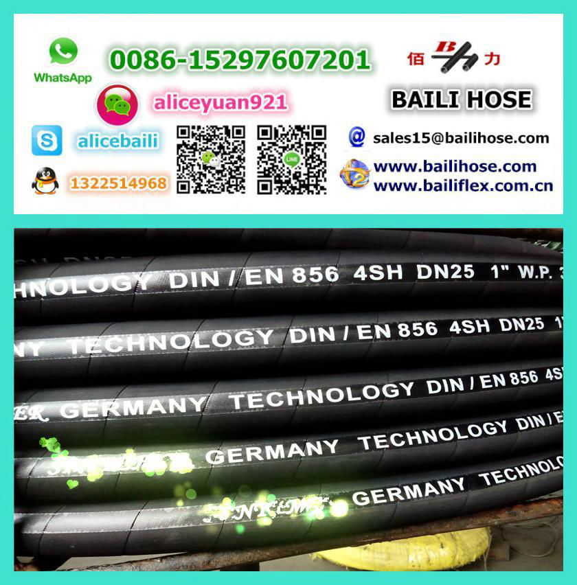 spiral hydraulic hose DIN EN 856 4SH 4SP R12 R13 R15 3