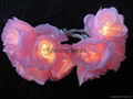 LED floral light rose wedding holiday garland home cloth flower lighting 5