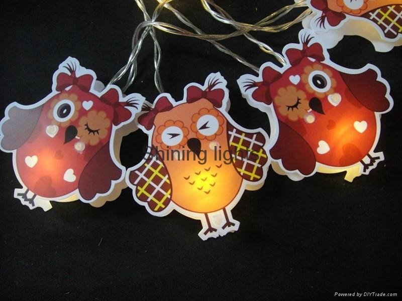 10LED Battery indoor PVC color owl USA animal lights 2