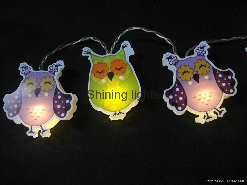 10LED Battery indoor PVC color owl USA animal lights