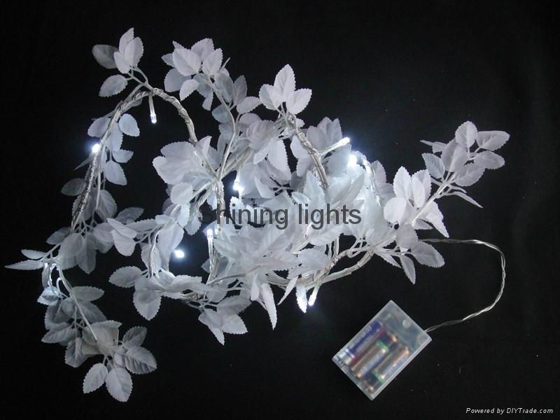 10LED Battery indoor bead garland flower holiday wedding Christmas lights 4