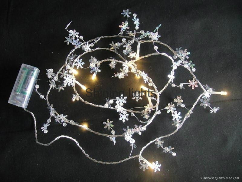 10LED Battery indoor bead garland flower holiday wedding Christmas lights 5