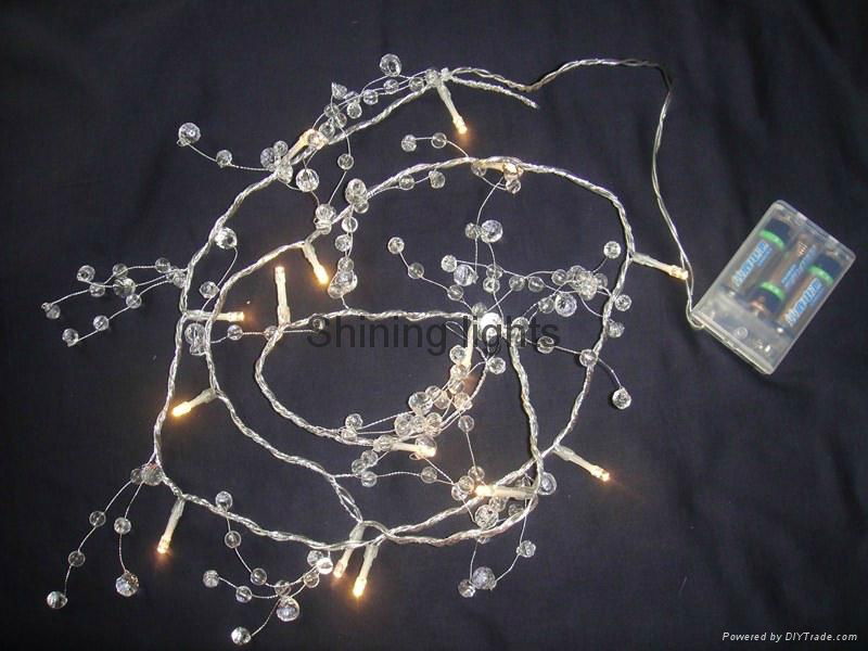 10LED Battery indoor bead garland flower holiday wedding Christmas lights 2