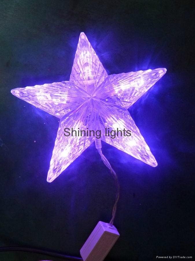 10LED treetop star Christmas tree holiday indoor light 5