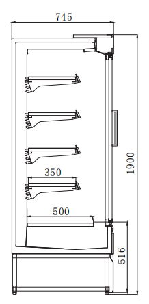 E8 NEW YORK Supermarket Glass Door Fridge 3