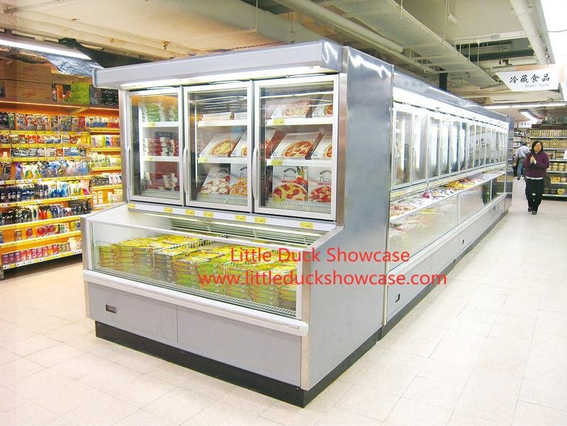 Combined freezer in Singapore supermarket 