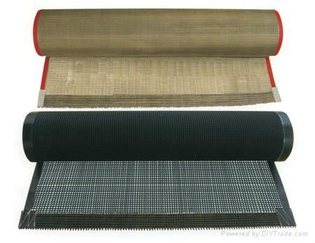 PTFE  Coated Mesh Fabric Conveyer Belt 