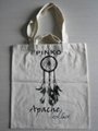 Recycled white cotton shopping bag