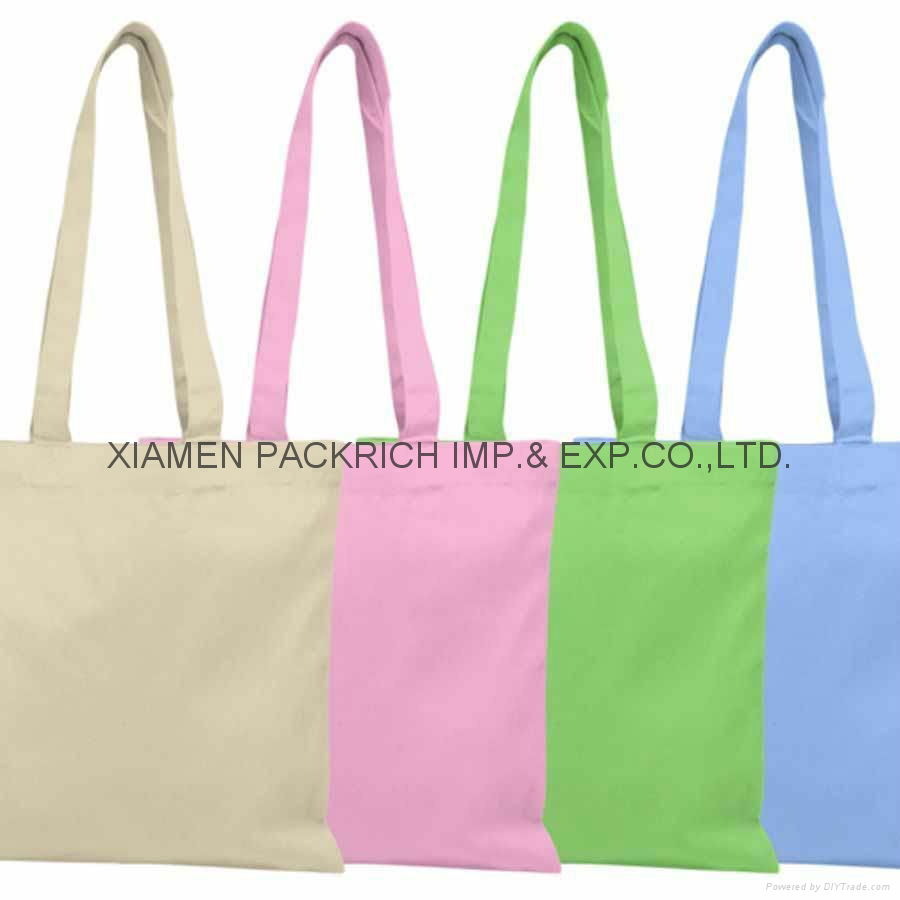 2012 customed cheap cotton bag with long handle