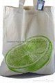 Promotional cotton shopping bag with silk screen printing