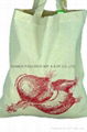 Promotional cotton shopping bag with silk screen printing