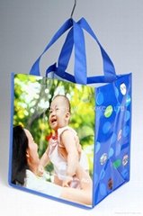 Large laminated non woven grocery shopping bag