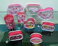 Fishional desine PVC cosmetic bag with beauty printing pattern