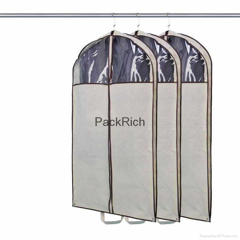 Colored non woven polypropylene+pvc garment bag 2