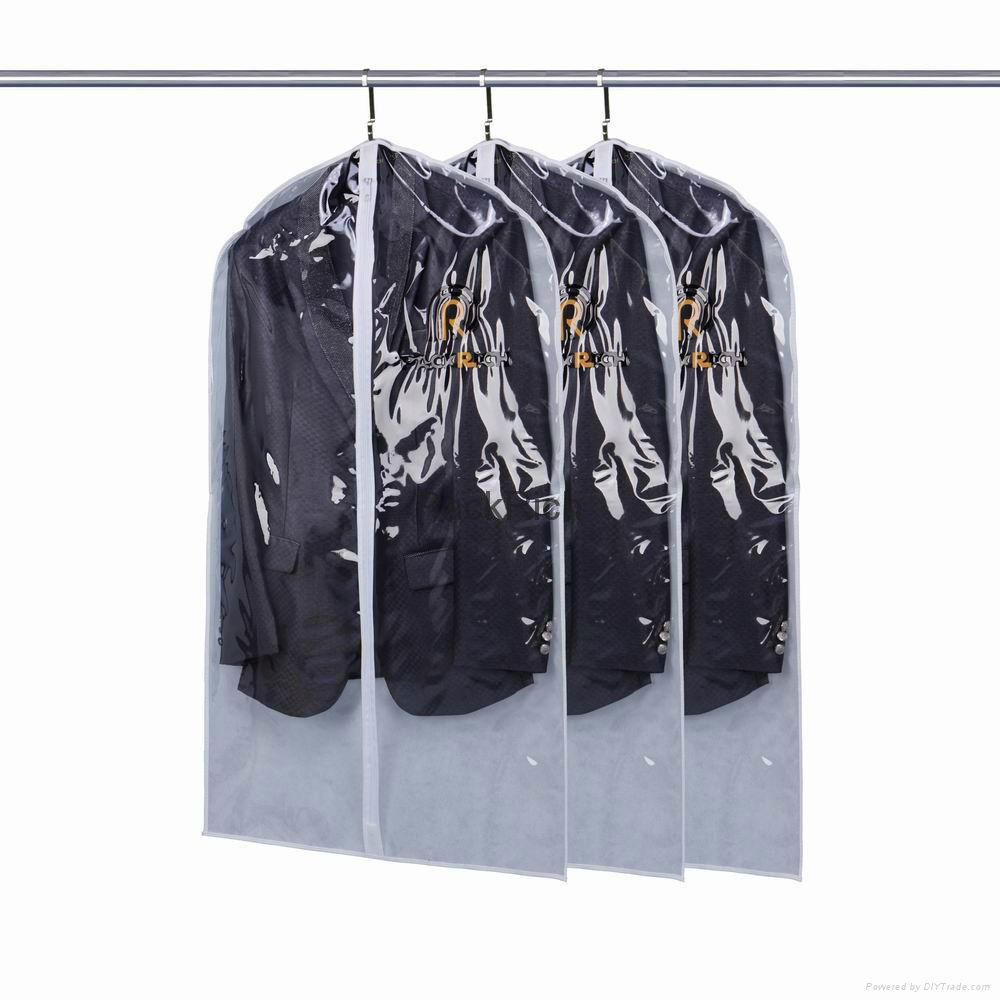 Wholesale durable dustproof  clear plastic zipper garment bag  2