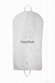 Breathable nylon foldable garment bag with gold zipper
