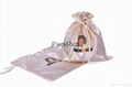 Eco-friendly Custom Satin Drawstring hair extensions storage bag 2