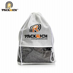 OEM brand non woven drawstring bag shoe dust bag with logo