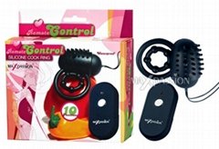 10 Functions Remote Control Silicone Cockring 