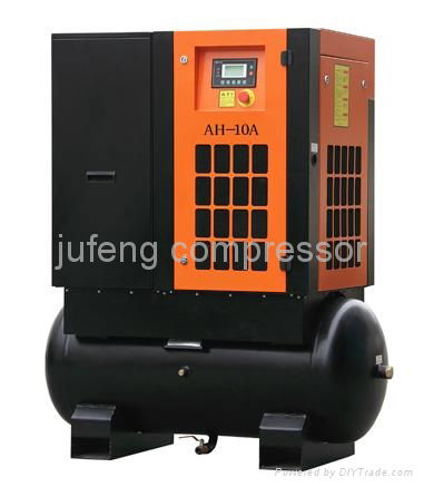 5.5KW 7.5HP Tank Mounted Screw Air Compressor (AH-7)