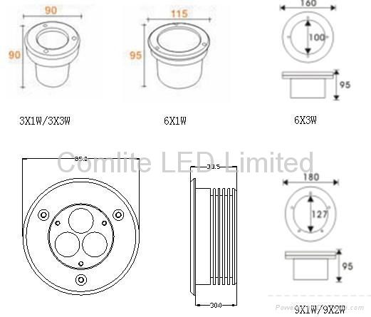 High power RGB LED Underground light 4