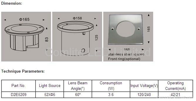 50 LEDs Inground Light 4