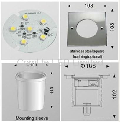 Low power LED inground back light 2