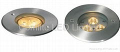 3x2w rgb led high power inground light