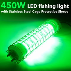 DC12V-24V 450W Green Underwater fishing light with dimmer and High Brightness