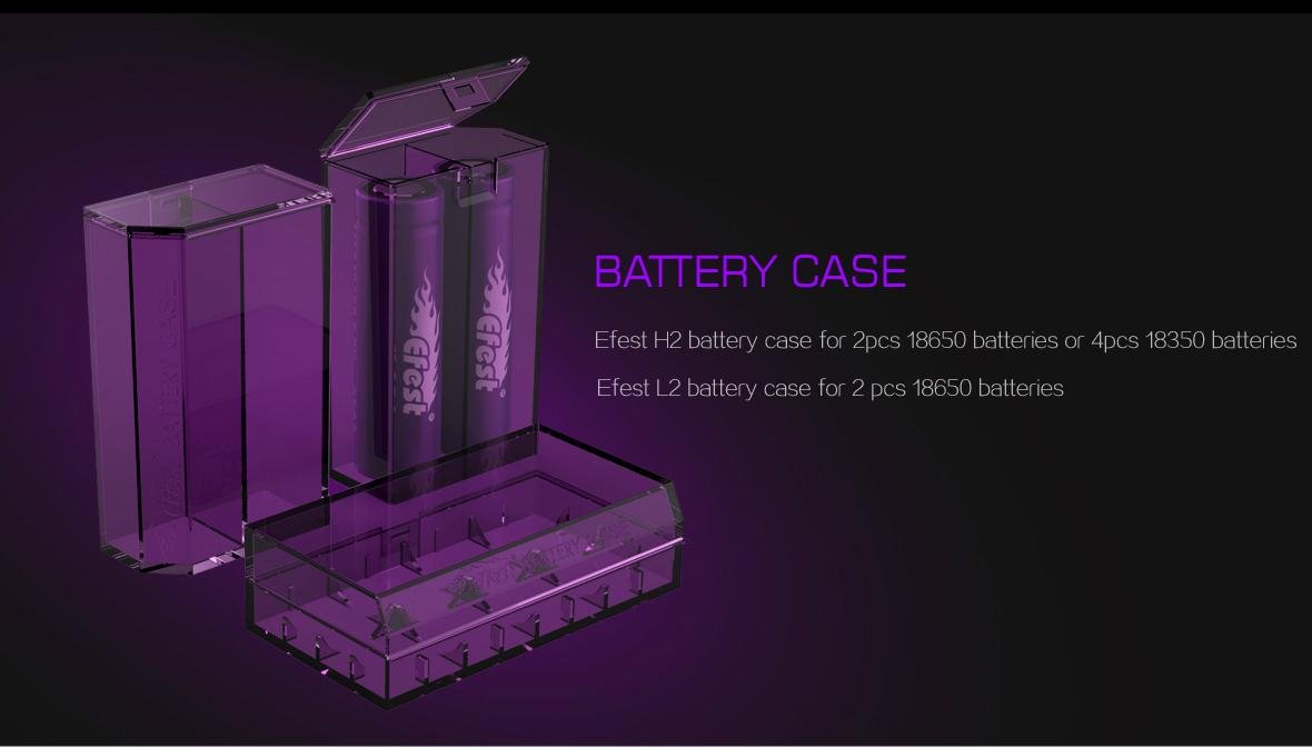 Efest new released L2 battery case high quality 2*18650 battery case 5