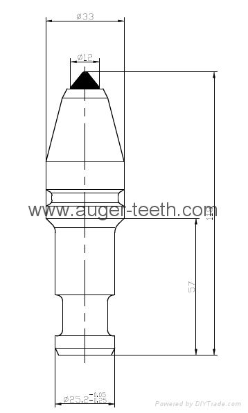 Auger Teeth Rock Bits Bullet Teeth (PC31HD) for Foundation Drilling Cutting Tool 4