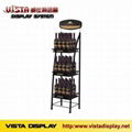 metal wine display rack with promotional