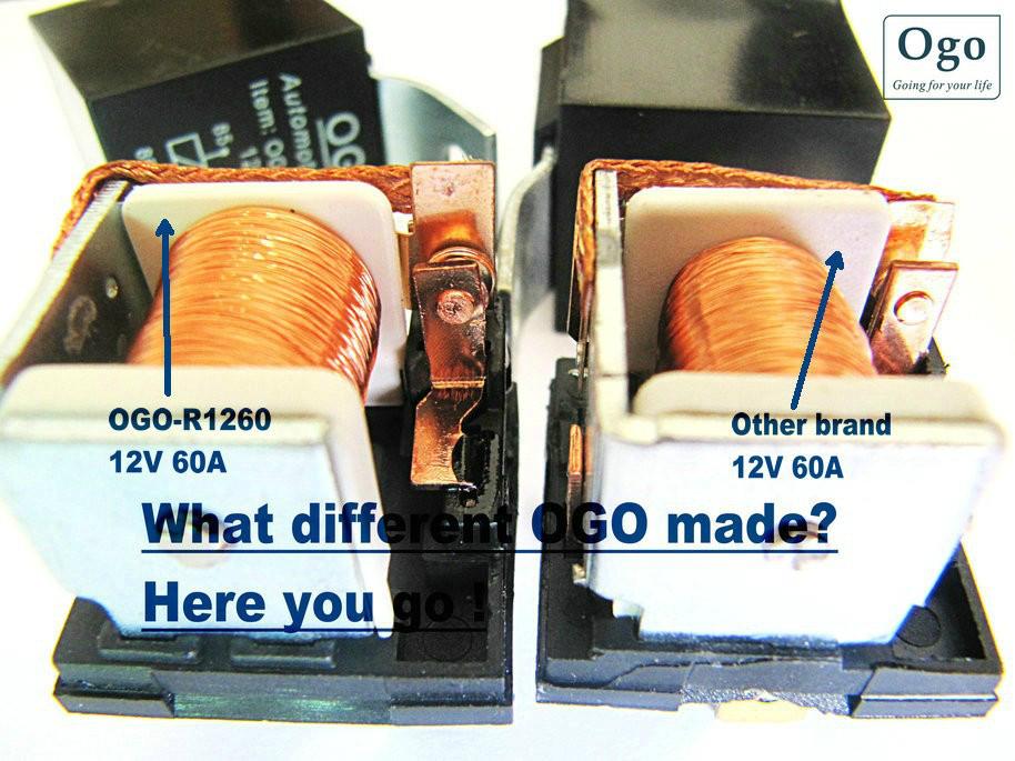 OGO Branded Automotive Relay 12V 60A 3