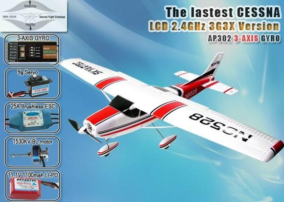 MODEL airplane Cessna 182 BL RTF 2.4GHz 3G3X and parts  from SKYARTEC RC