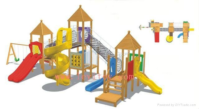 Wooden playground equipment 5