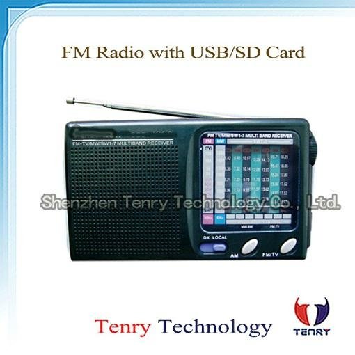 FM Radio High Quality Radio Rechargeable Portable Radio Digital Radio