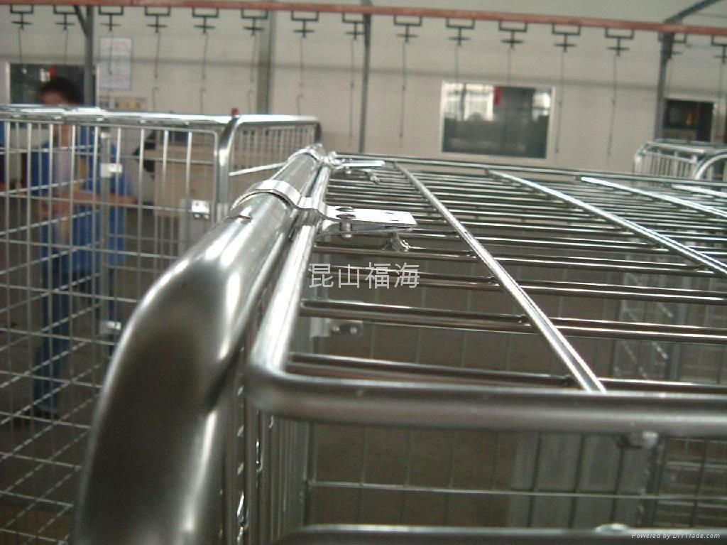 Dismantle wire mesh logistics cart   2