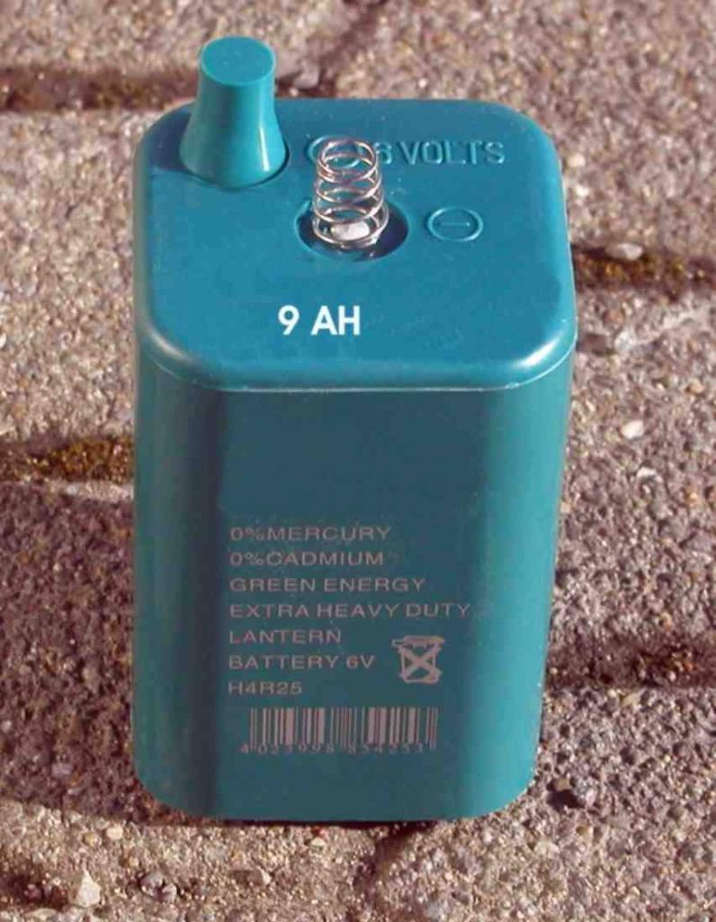 Hochleistungsbatterie, Blockbatterie 6V/9Ah, IEC 4R25