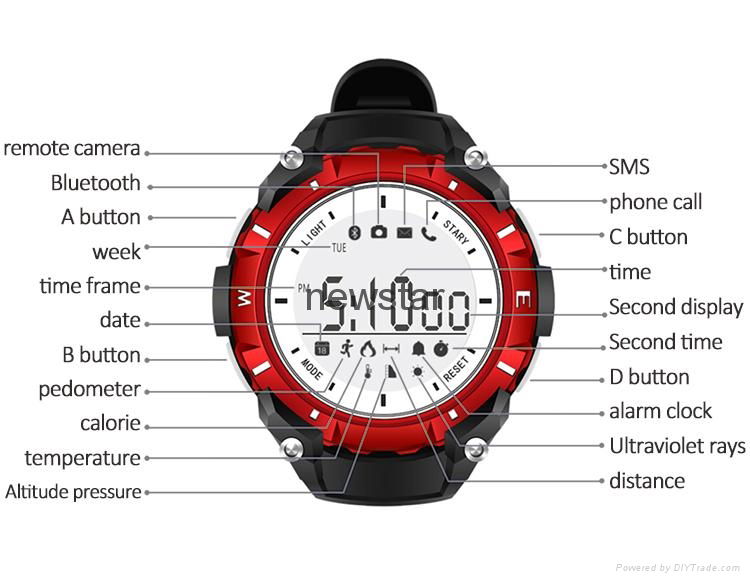 Bluetooth 30m water proof sport watch  2