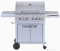 4 Main Burner Gas Grill Barbecue With 1