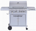 4 Main Burner Gas Grill Barbecue With 1 Side Burner