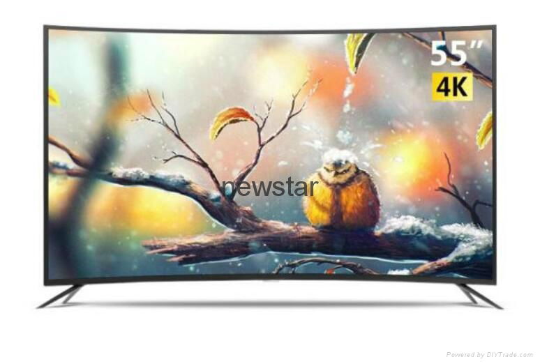 50Inch Curved Metal Frame With Explosion Proof Screen DLED Color TV 5