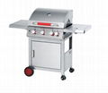 3 Main Burner and 1 side Burner  Barbecue Grill with foldable side table