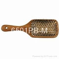 Bamboo hair brushes.