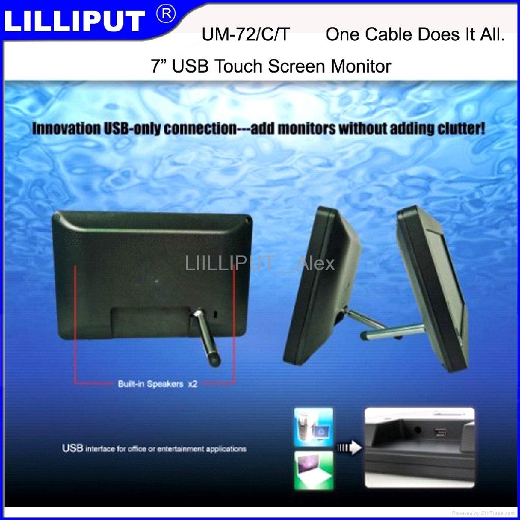 Lilliput 7" USB  Monitor with Touch function and 2 Built in Speakers  4