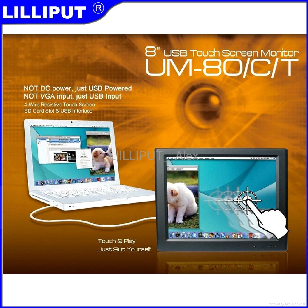 LILLIPUT 8'' USB powered monitor with touch function UM80/C/T (China
