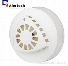 Heat detector, fire detector