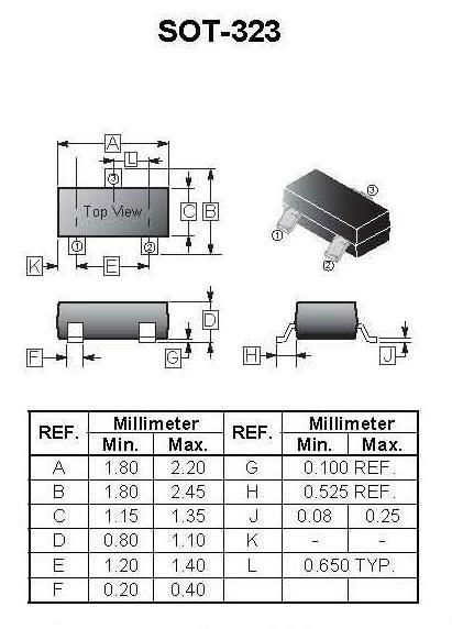 SOT-323  SOT323  BC850W BC849W BC848W  BC847W  BC846W  BC818W  2