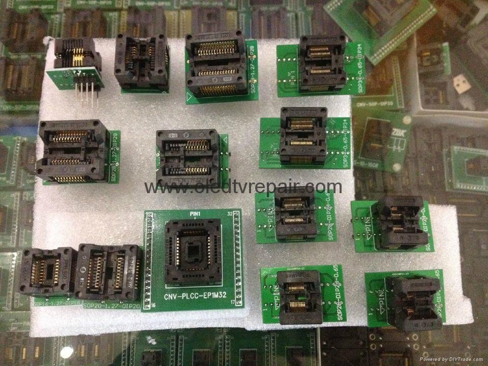 PLCC28 PLCC44 SOP28 TSOP32 TSOP40 TSOP48 TSOP56 QFP44 BGA IC socket adapter chip